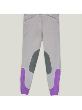 Dover Saddlery Girls Size 26 Gray Purple Riding Breeches